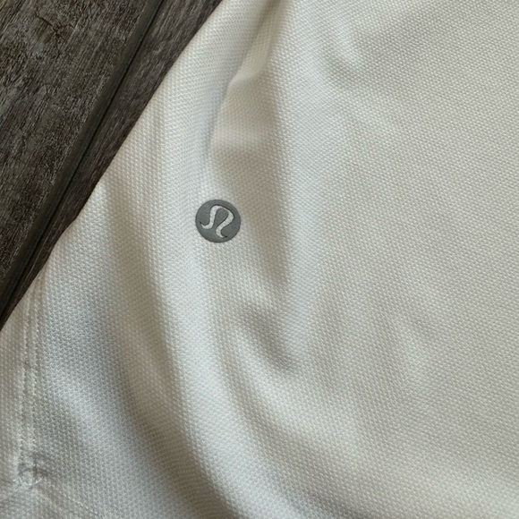🍋 Lululemon Men’s White 3/4 Zip Up Short Sleeve White Shirt - L - Picture 5 of 11